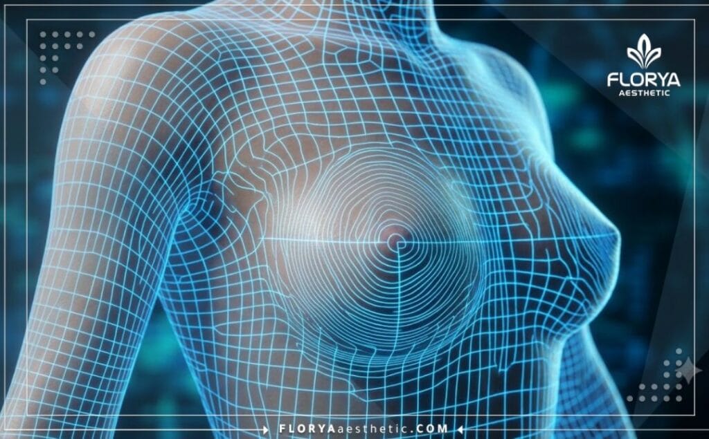 3D digital macro scan showing precise laser targeting on the chest area