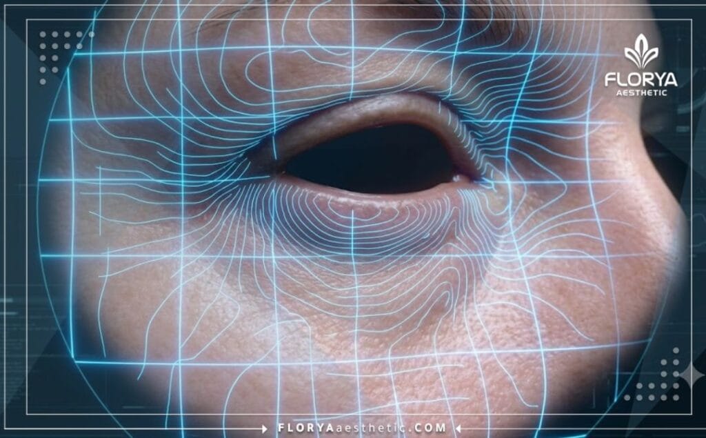 مسح رقمي ثلاثي الأبعاد دقيق لمنطقة الجفون السفلية وتقنيات التشخيص بدون نصوص