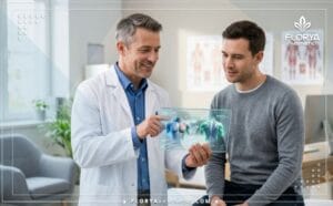 طبيب يشرح خطة العلاج في أفضل عيادة شفط دهون الصدر للرجال باستخدام تقنيات حديثة