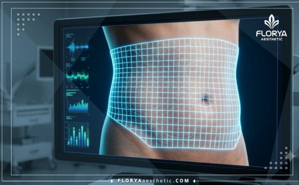 Modélisation numérique 3D avancée illustrant les zones de traitement par le froid.