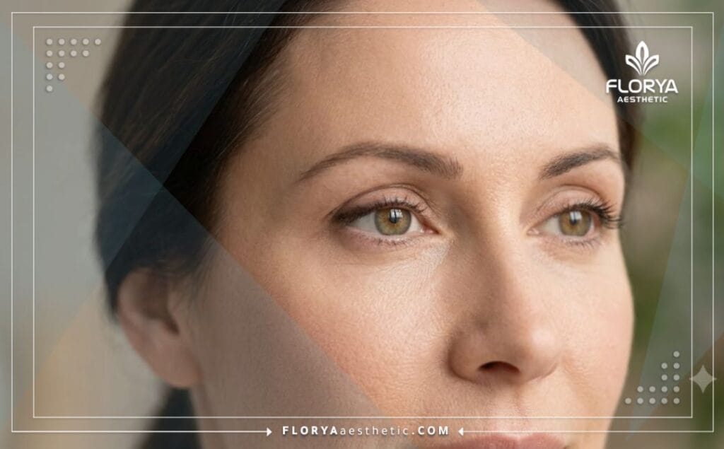 Résultat esthétique parfait et naturel après une procédure de Blépharoplastie réussie.