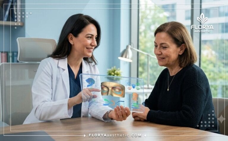 طبيب محترف يعرض خطة تكلفة إزالة دهون العين في تركيا باستخدام تقنيات حديثة ولوحي رقمي