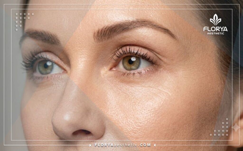 Résultat esthétique parfait et naturel du contour des yeux.