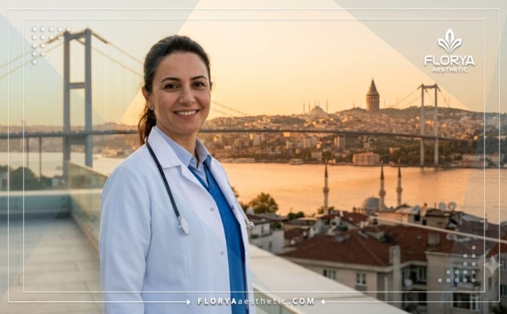 Приветливый врач приглашает пациентов в Стамбул для лечения.