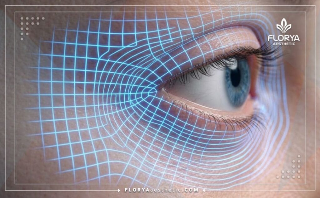 High-tech 3D scan of the outer eye corner for surgical precision.