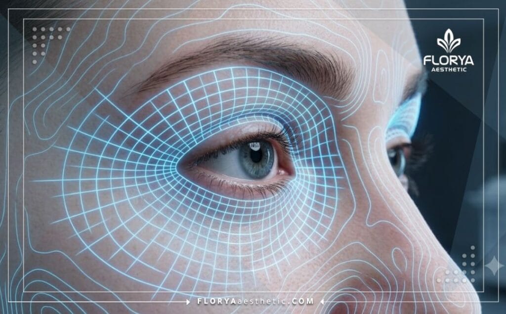 Высокотехнологичное 3D-сканирование глазной области для точного косметического планирования.
