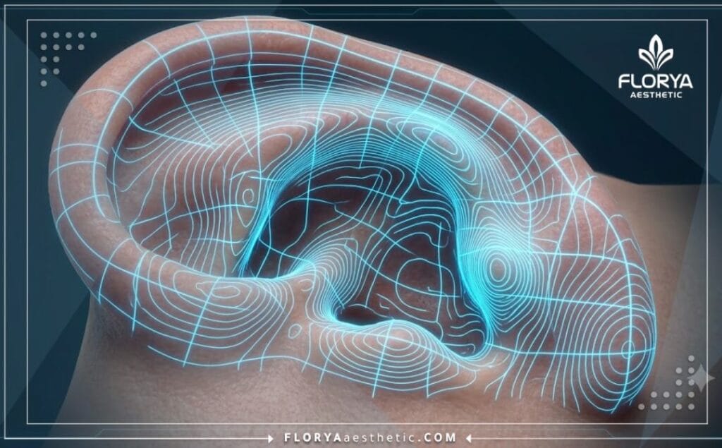 High-tech 3D digital surface scan of the nasal region for cartilage planning
