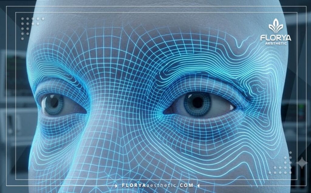 High-tech 3D digital surface scan of the eye and eyelid area for precise planning