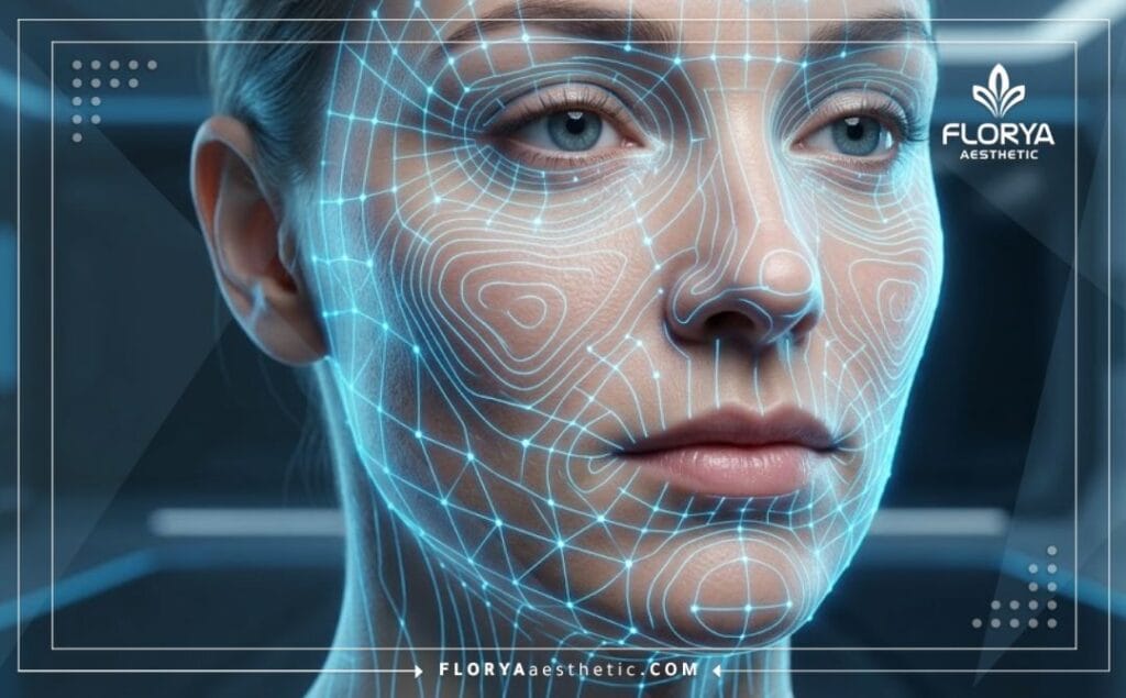 High-tech digital 3D scan of the facial and eyelid anatomical region