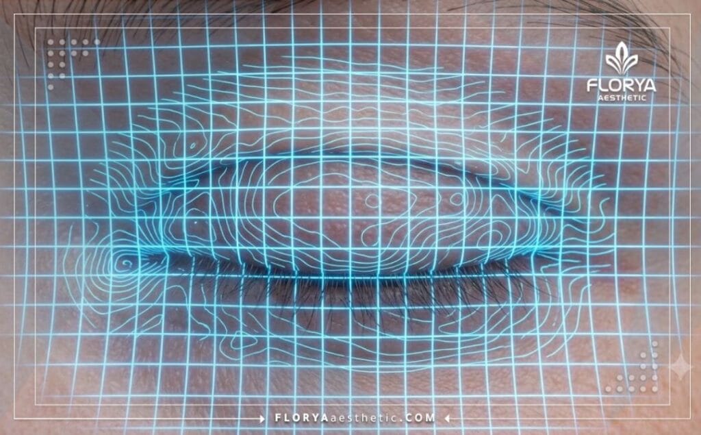 High-tech digital 3D scan focusing on Hooded Eyelid Surgery anatomy