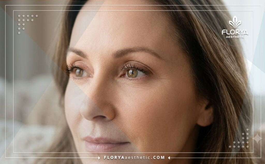Flawless aesthetic results of a Lower Blepharoplasty showing detailed skin