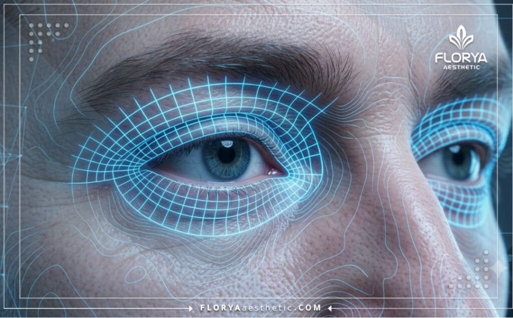 Escáner digital 3D de alta tecnología centrado en la anatomía ocular.