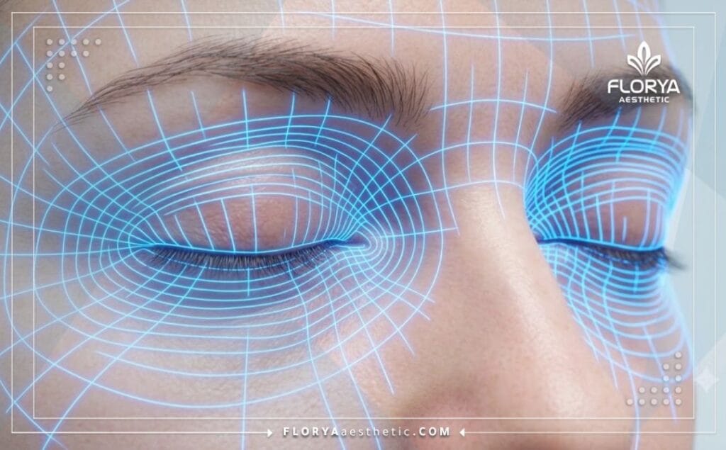 Advanced 3D digital scan focusing on the precision of the eye area.