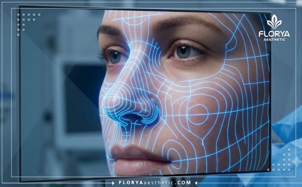 Высокотехнологичное 3D-сканирование лица и носа для точного хирургического вмешательства.