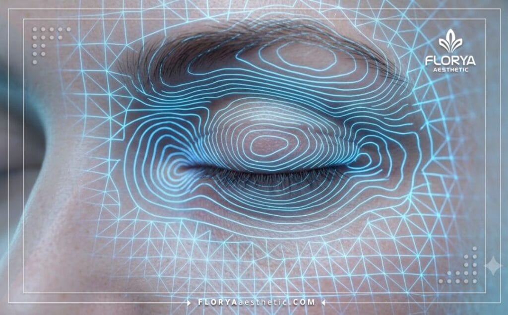 Visualisation médicale 3D de haute technologie axée sur l'anatomie de la paupière