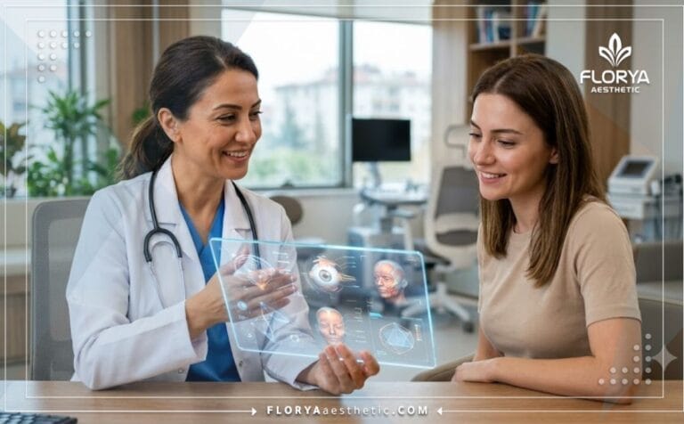 طبيب يشرح خطة علاج ارتخاء الجفن في تركيا باستخدام تقنيات رقمية حديثة