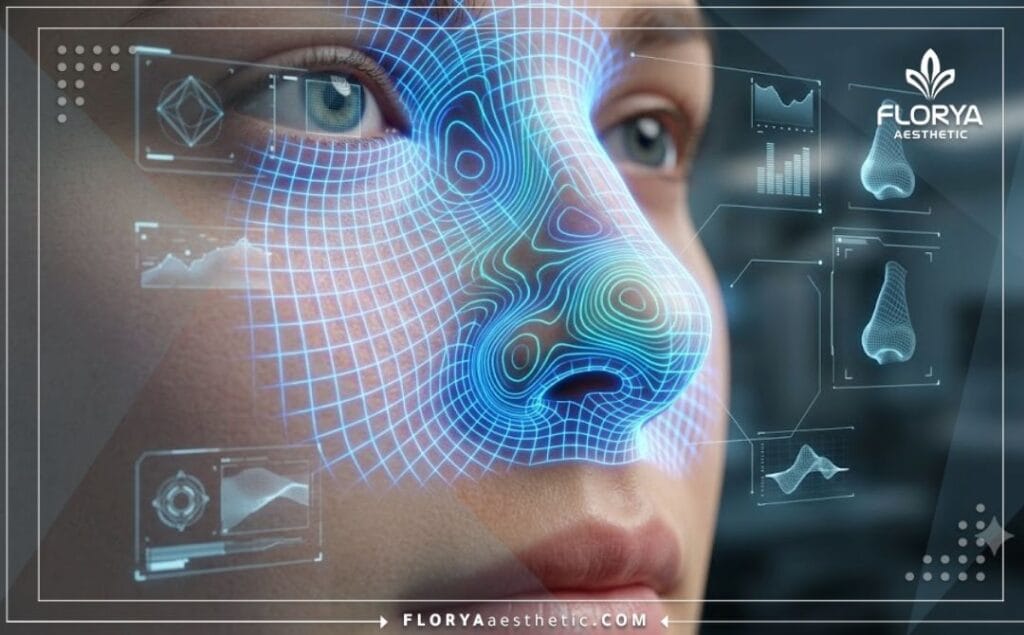 مسح رقمي ثلاثي الأبعاد لمنطقة الأنف بدقة عالية وبدون نصوص