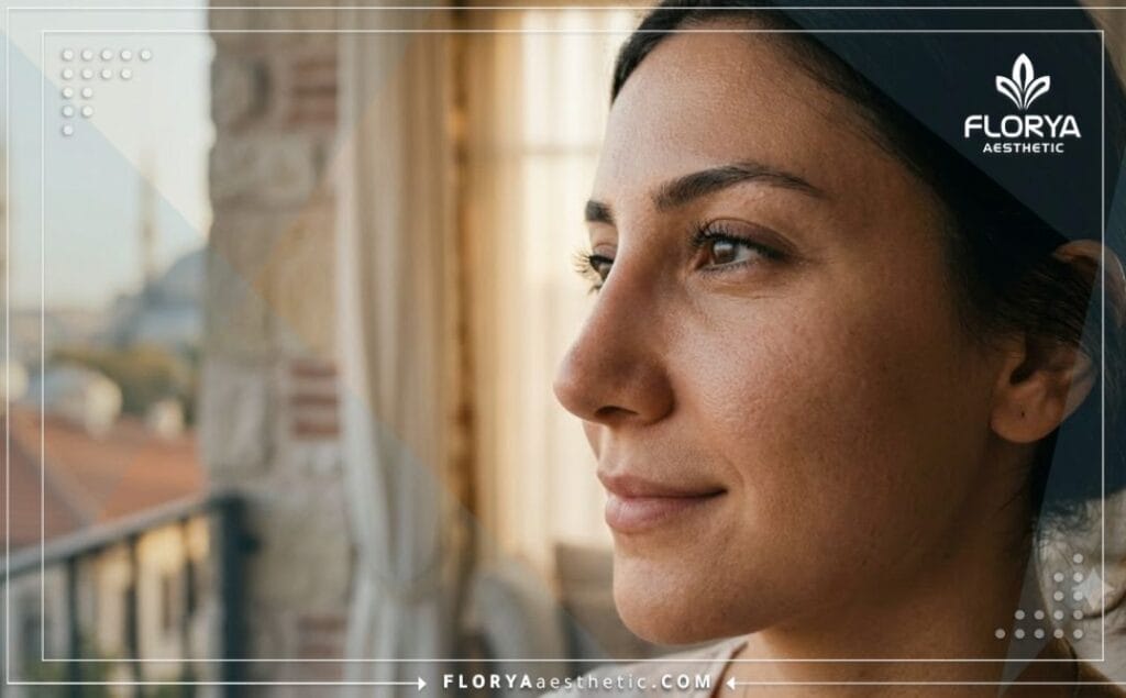 نتائج تجميلية مثالية وطبيعية تماماً بعد إجراء جراحة الأنف في تركيا.