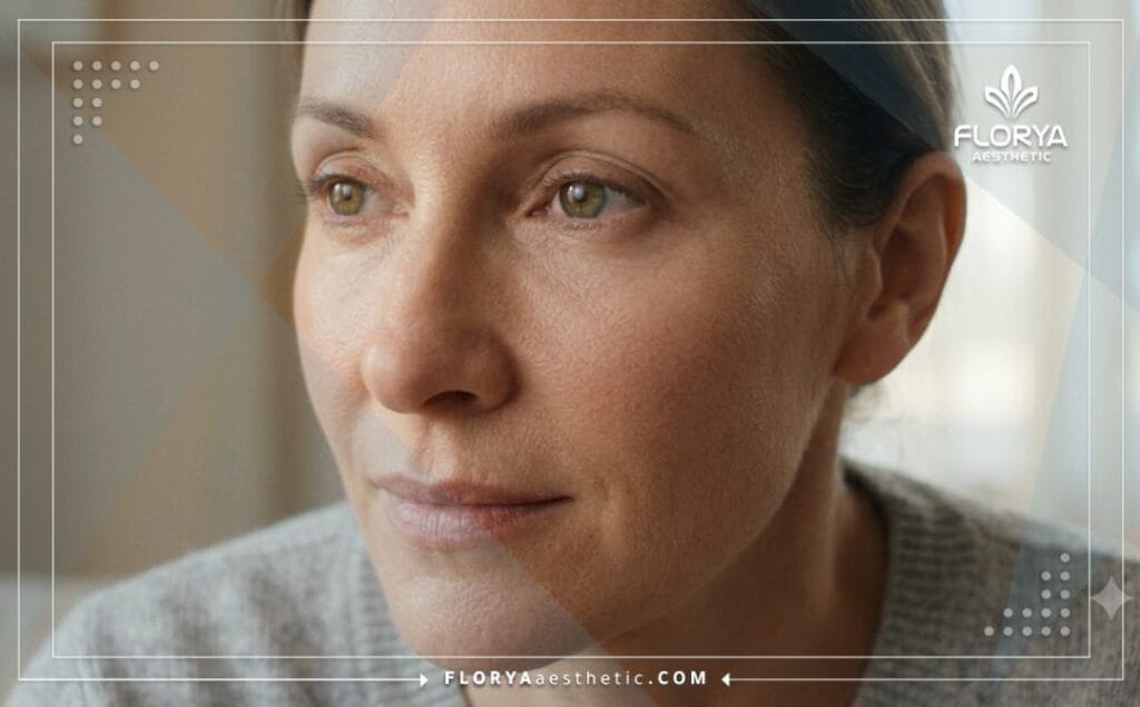 Résultat esthétique parfait et naturel après le traitement des cernes et des creux.