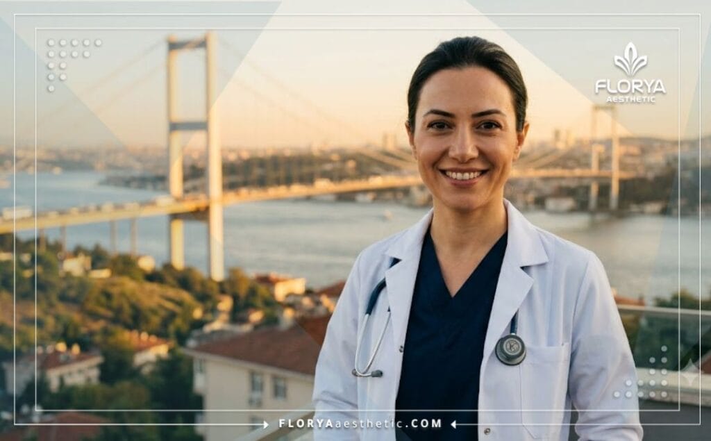 Friendly aesthetic doctor welcoming patients to Istanbul