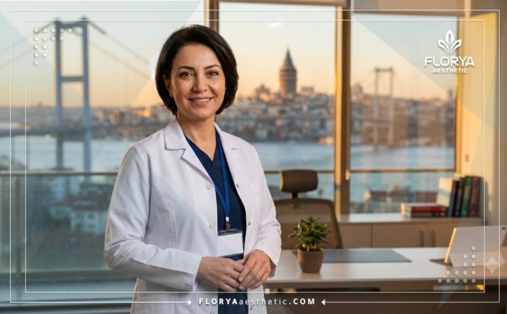 Expert plastic surgeon in Istanbul with Bosphorus view in the background