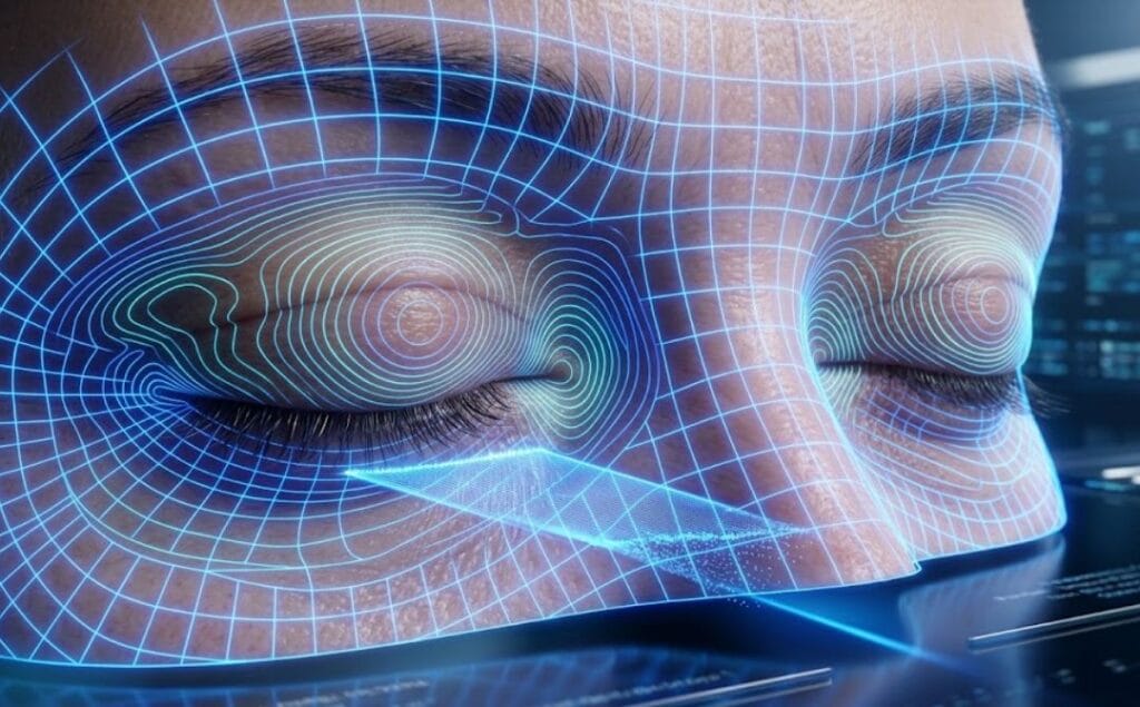 Высокотехнологичное 3D-сканирование, сфокусированное на анатомии век.
