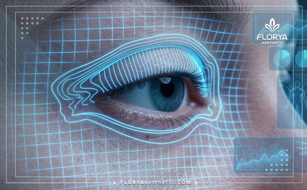 High-tech 3D macro scan of the eyelid anatomical area