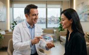 دكتور محترف يشرح خطة شد الجفون في اسطنبول باستخدام أحدث التقنيات الرقمية