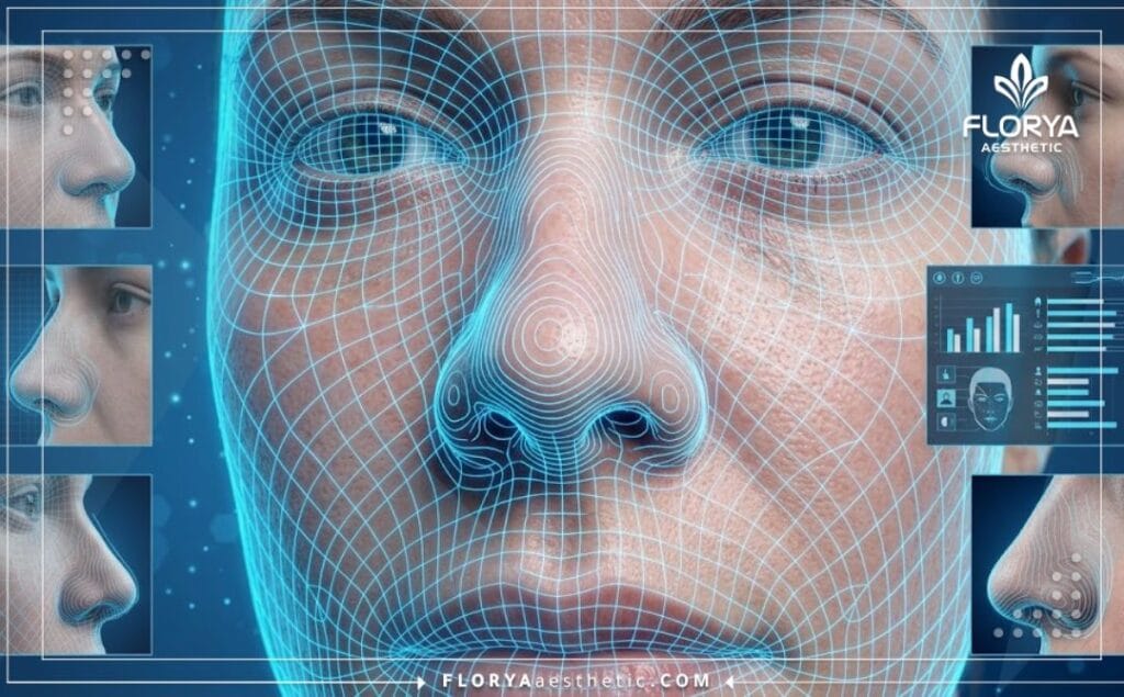 High-tech 3D digital macro scan of the nasal area for precision planning