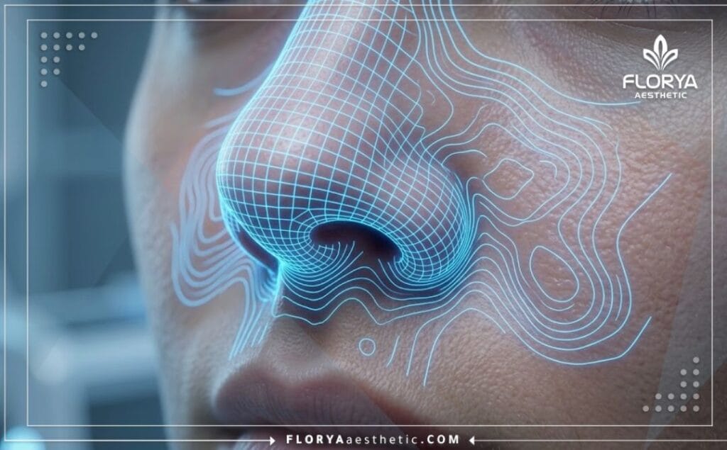 Escaneo digital 3D de alta tecnología de la región nasal para una Rinoplastia Cerrada.