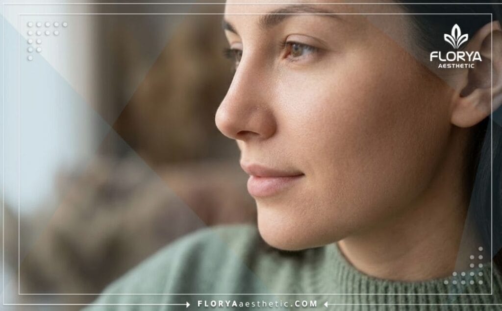 Perfectly sculpted nasal profile showcasing successful aesthetic rhinoplasty results