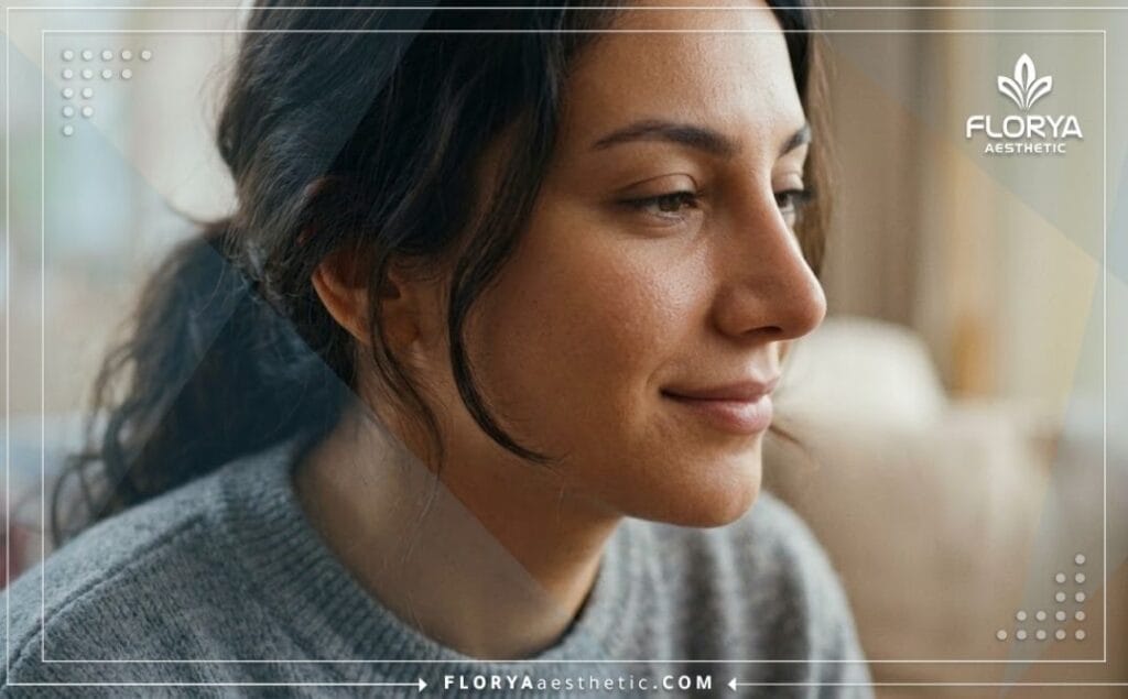 نتيجة طبيعية ومثالية بعد إجراء عملية تجميل وتصحيح الأنف.