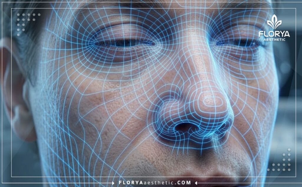 Escaneo digital 3D avanzado analizando la anatomía y facciones faciales