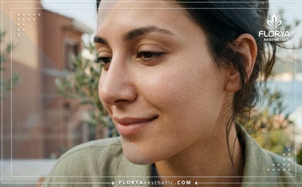 Flawless facial contour and healthy appearance after successful sinus treatment.