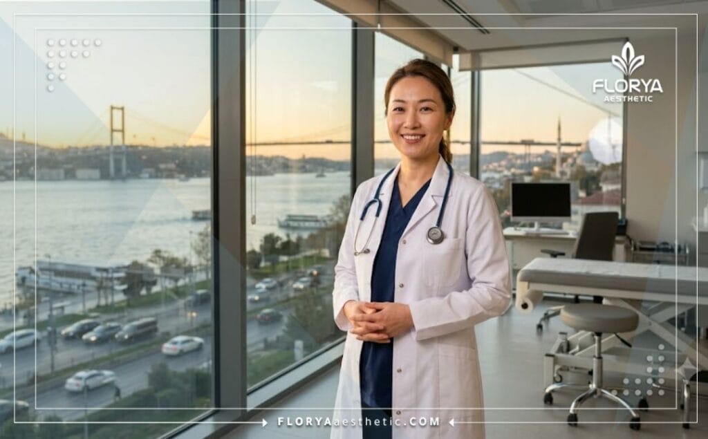 Médecin spécialiste en Épicanthoplastie accueillant des patients à Istanbul.