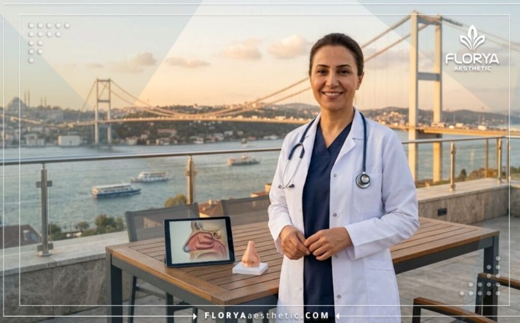 Chirurgien souriant vous accueillant à Istanbul pour vos soins médicaux.