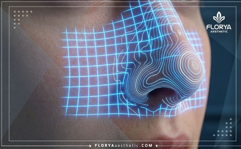 High tech 3D digital laser scan mapping the anatomical nasal structure