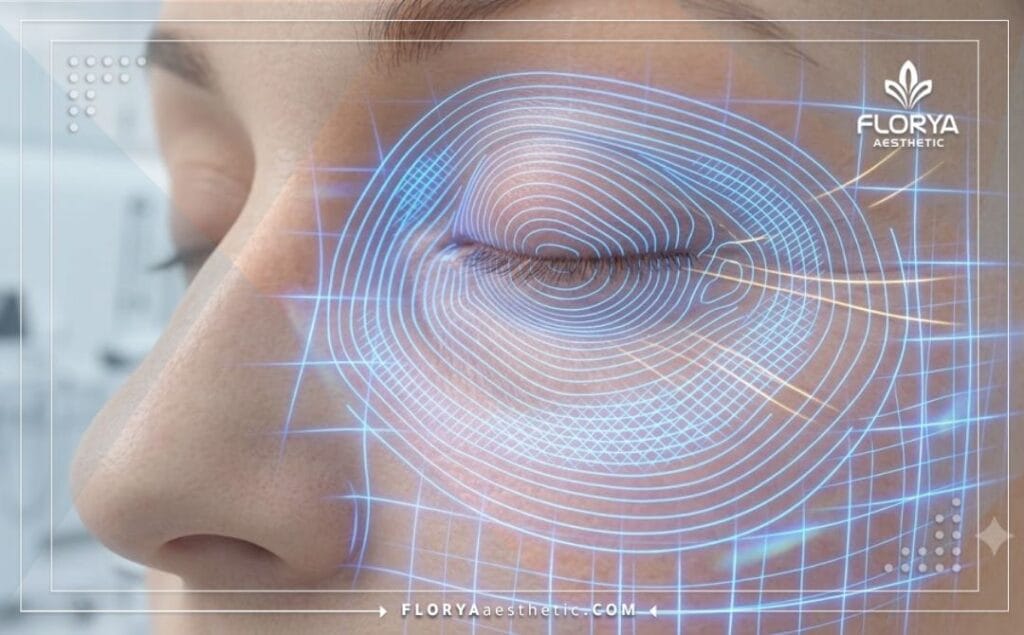 Scan numérique détaillé de la région anatomique des yeux