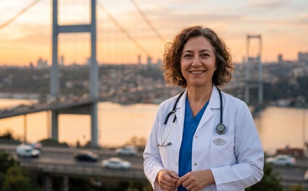 Médecin expert accueillant chaleureusement ses patients à Istanbul