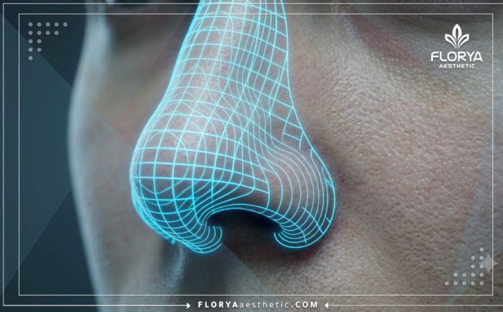 Высокотехнологичное цифровое 3D-сканирование анатомии носа для точного планирования.