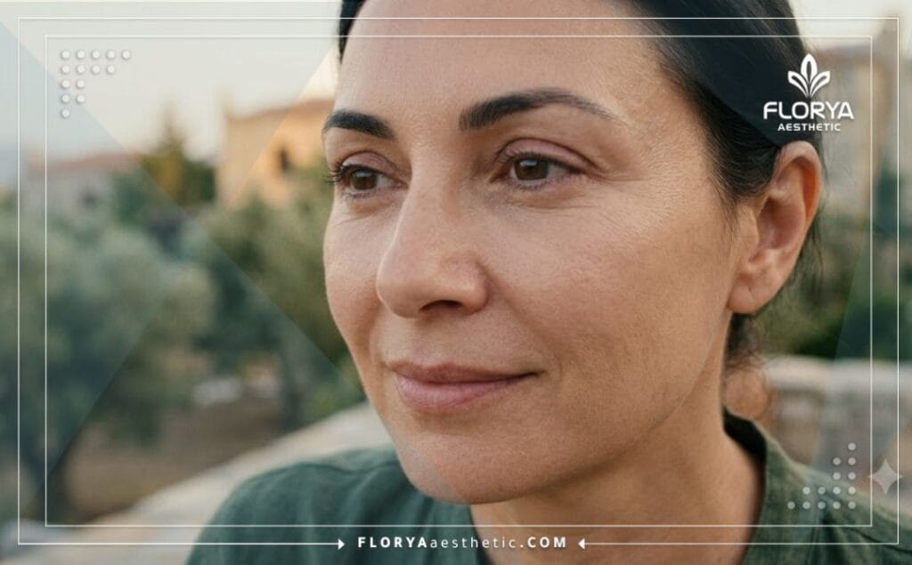 نتيجة مثالية وجذابة بعد عملية تجميل وشد الجفون للحصول على مظهر شبابي
