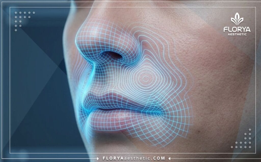 مسح رقمي ثلاثي الأبعاد لمنطقة الأنف والشفة العلوية لضمان الدقة الجراحية