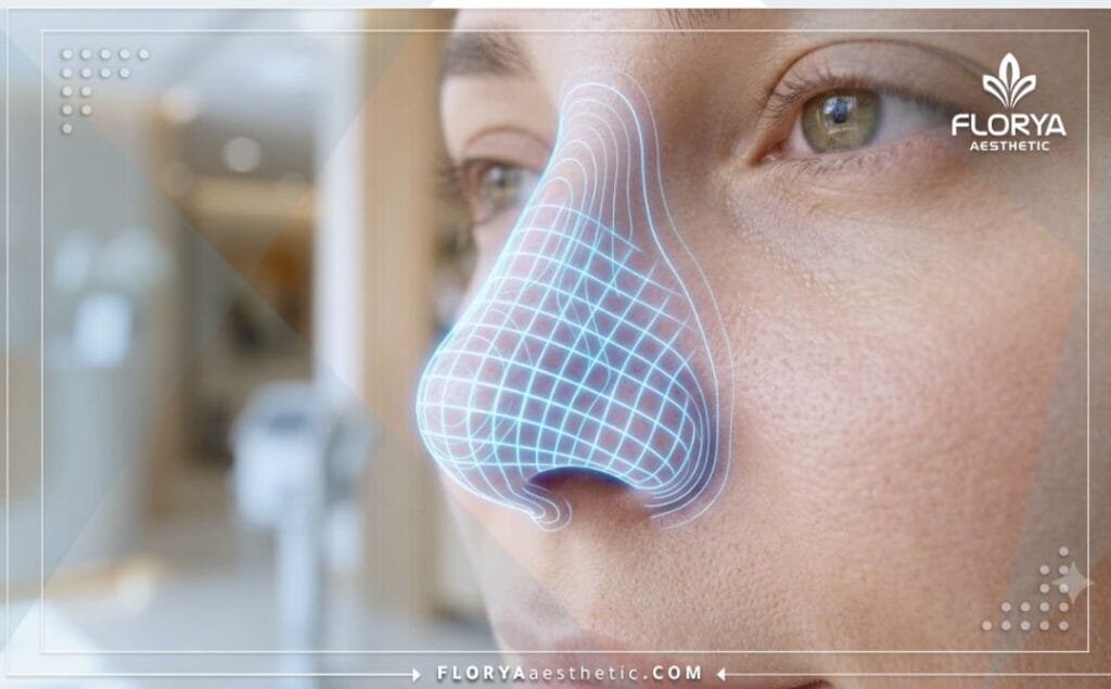 Advanced 3D digital macro scan of the nasal structure for precise surgical planning.