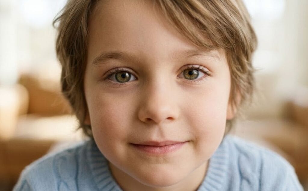 Close-up showing the flawless and natural aesthetic result of the eyelid procedure.