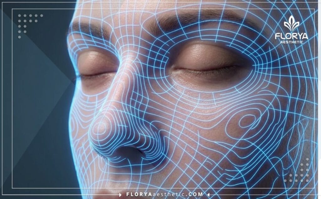 تصوير ثلاثي الأبعاد يوضح دقة نحت عظام الوجه بالليزر الأزرق والتقنيات الحديثة
