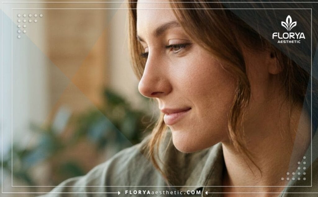 Profil facial impeccable mettant en valeur le résultat naturel d'une Rhinoplastie conservatrice