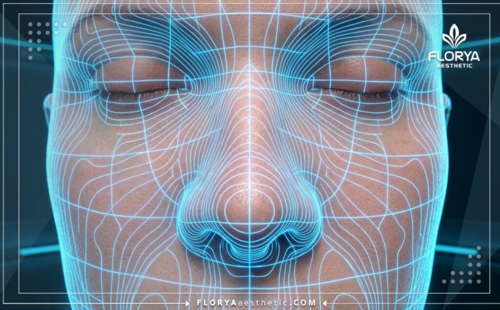 Balayage 3D haute technologie montrant la structure anatomique précise du nez