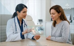 طبيب يشرح تكلفة إعادة عملية تجميل الأنف للمريض باستخدام جهاز لوحي حديث