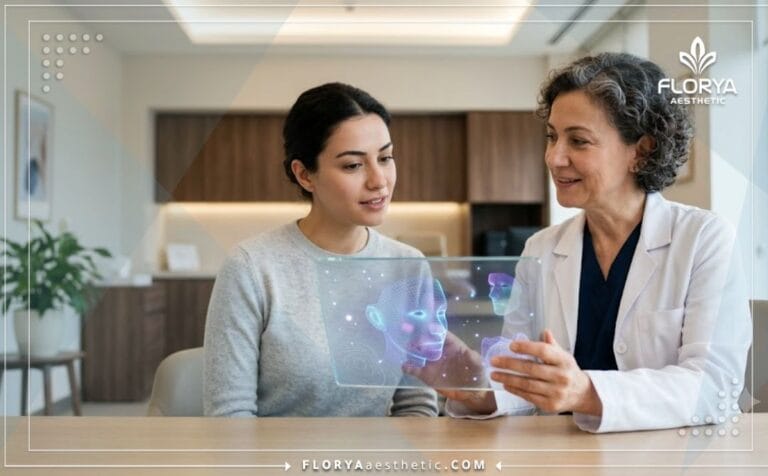 طبيب محترف يشرح خطة العلاج في أفضل مراكز تجميل الأنف في تركيا باستخدام تقنيات حديثة.