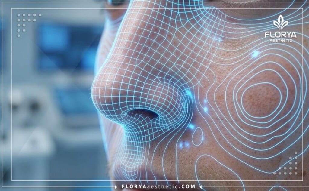 مسح رقمي ثلاثي الأبعاد لمنطقة الأنف لتحديد تفاصيل العملية ودقتها